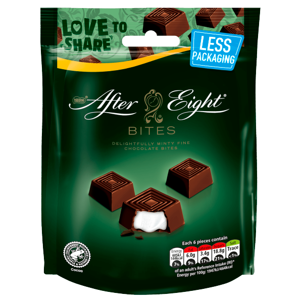 After Eight Dark Mint Chocolate Bitesize Sharing Bag 107g